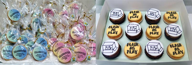 corporate logo cupcakes